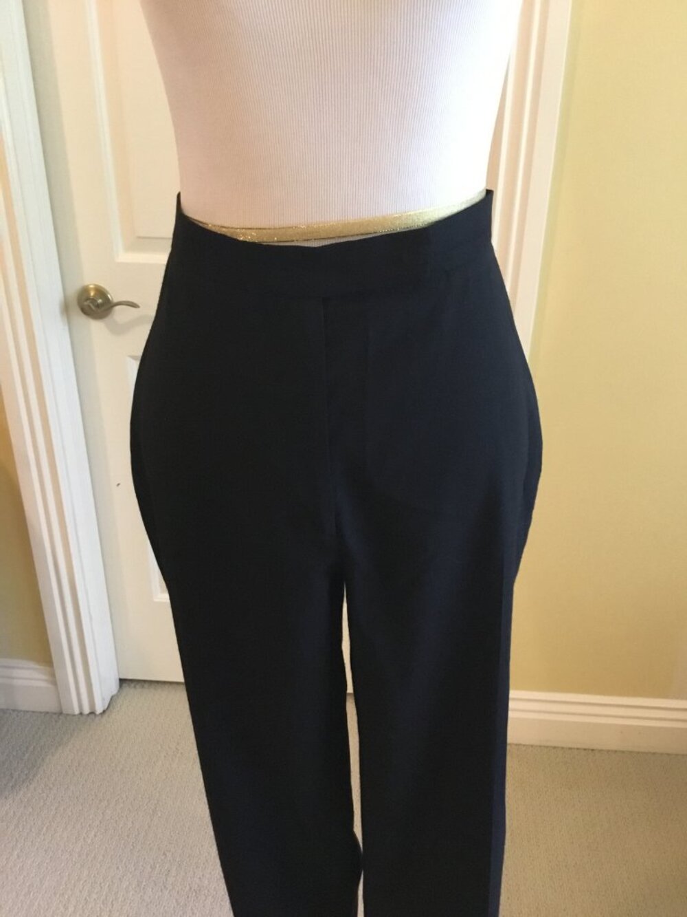 Dolce & Gabbana Black High-Waisted Tailored Dress Pants Made in Italy - Picture 8 of 13